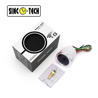Visor 2” Medidor de temperatura do óleo Sinco Tech 6145T Ponteiro Automóvel Tela preta